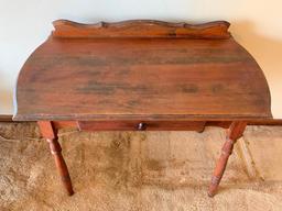 Nice Wood Desk. This is 32" T x 36" W x 18" D. This has Scratches from Use