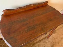 Nice Wood Desk. This is 32" T x 36" W x 18" D. This has Scratches from Use