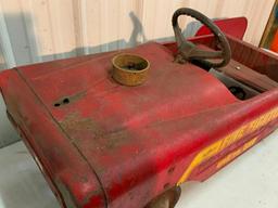 Vintage AMF Fire Fighter Metal Peddle Car - As Pictured