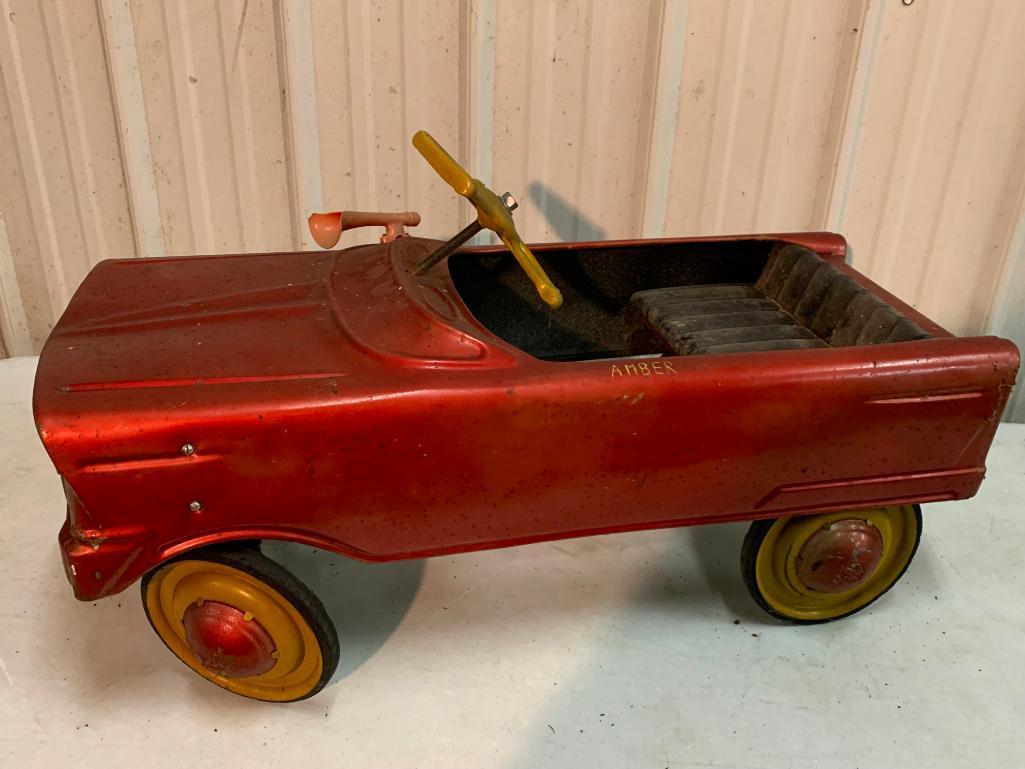 Vintage Metal Peddle Car. This Has Been Painted - As Pictured