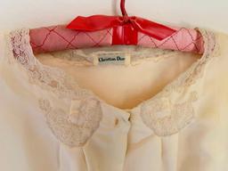 Vintage Ladies Christian Dior Bed Jacket Size S