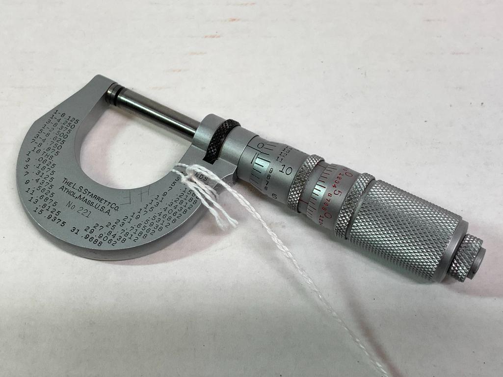 Starrett 0-1" O. D. Micrometer