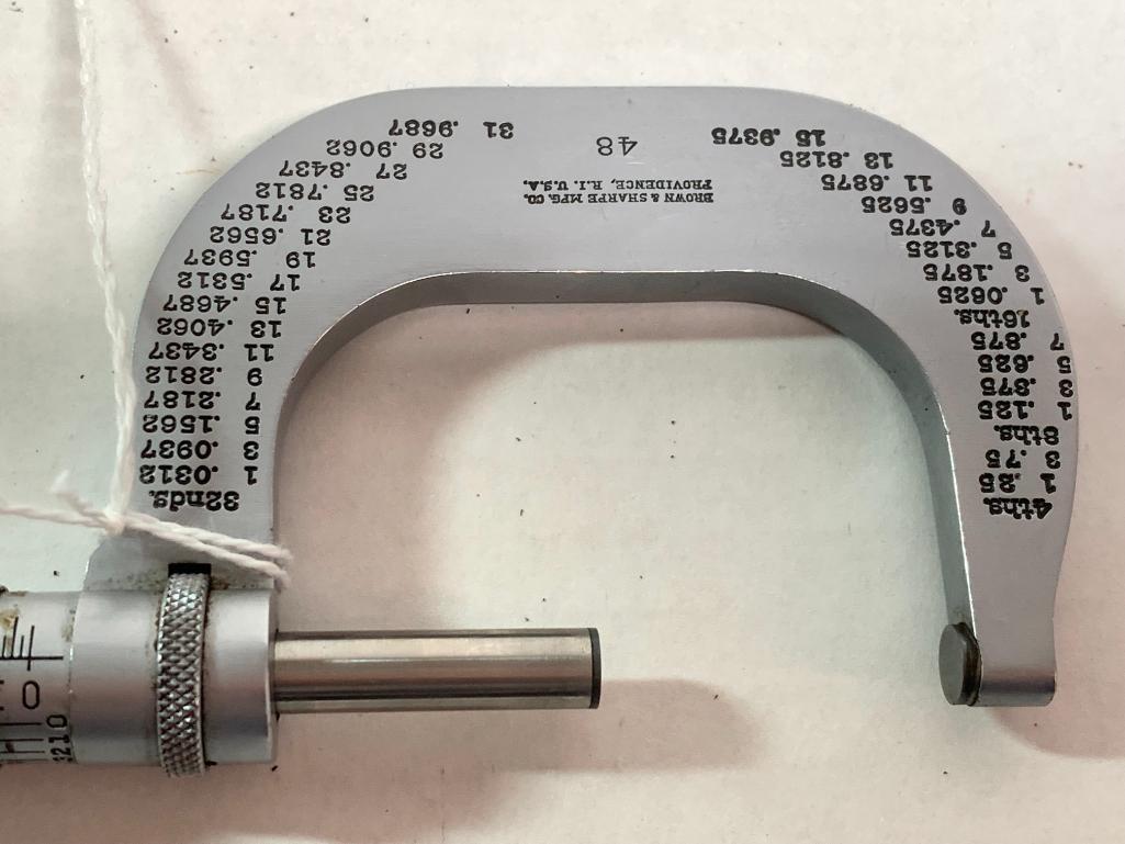 Brown & Sharpe 1-2" O.D. Micrometer