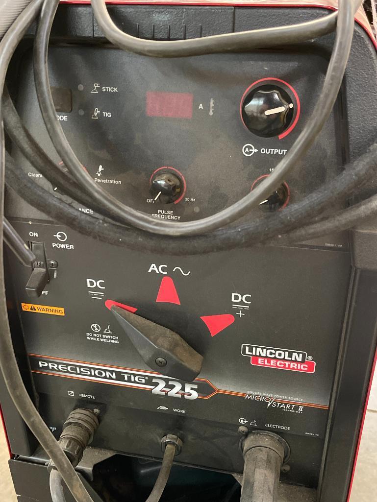 Lincoln Precision Tig 225 Welder with all Cable Shown, Runs off 230 Single Phase