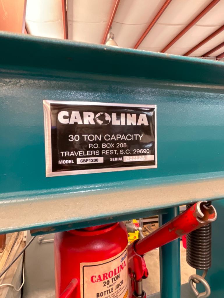 Carolina 60,000 Arbor Press, 20 Ton Bottle Jack is on it