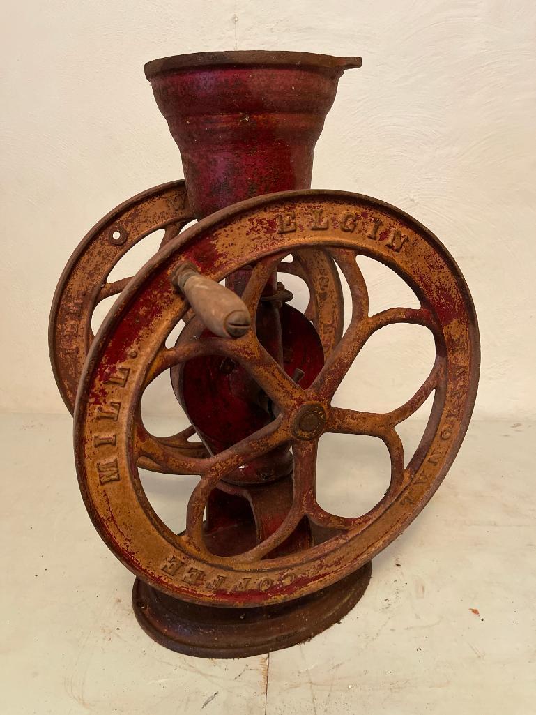 Eligin National Coffee Mill Metal. This is 25" Tall