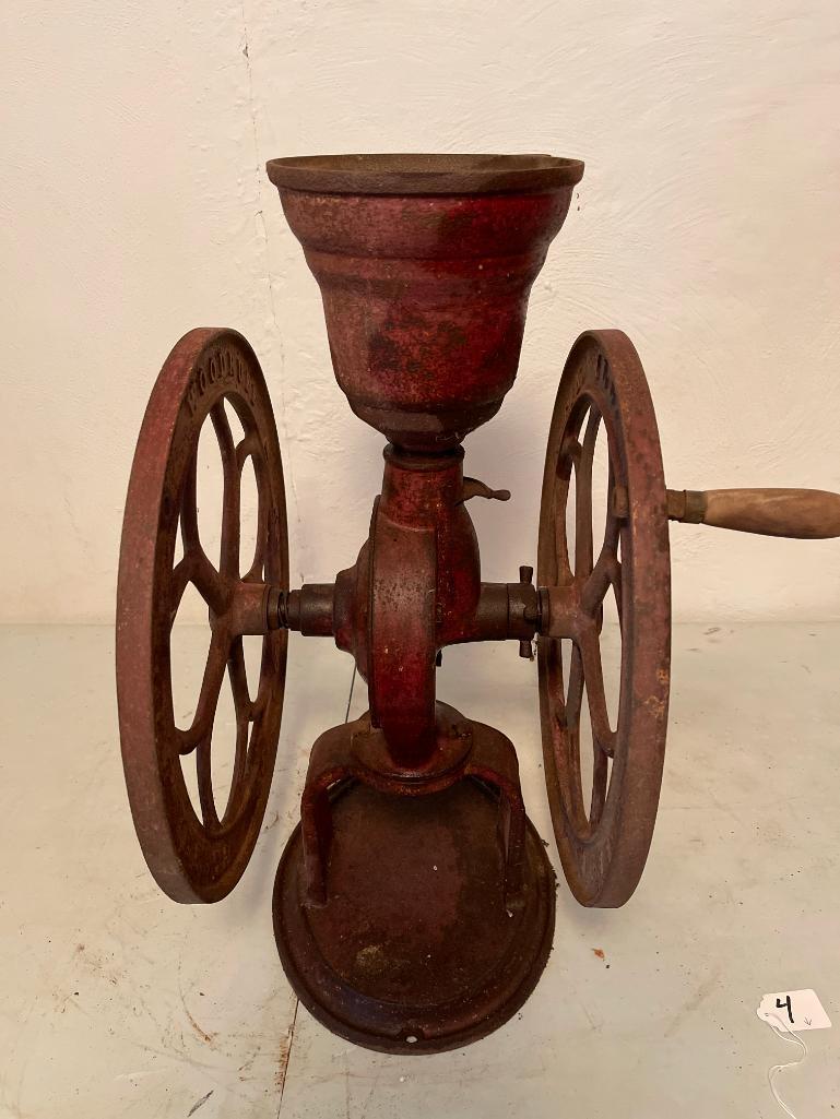 Eligin National Coffee Mill Metal. This is 25" Tall