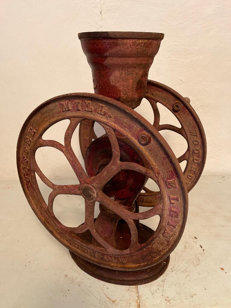 Eligin National Coffee Mill Metal. This is 25" Tall
