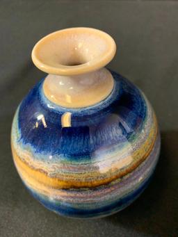 5" Handmade Original Pottery Vase. Signed by Artist '82