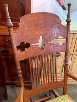 Antique Rocking Chair. This is 46" Tall. Very Nice!
