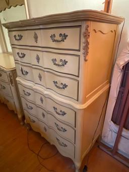 Chest of Drawers w/6 Drawers. This is 53" T x 37" W x 21" D. This has Scrapes and Scuffs