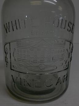 11" Vintage White House Vinegar Glass Jug