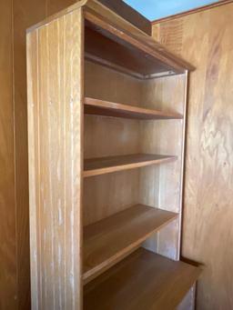 Vintage Ranch Oak Bookshelf. This is 75" T x 32.5" W x 18" D Doors Don't Shut