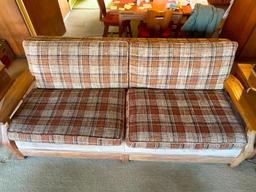 Vintage Ranch Oak Sofa. This is 36" T x 86" W x 38" D