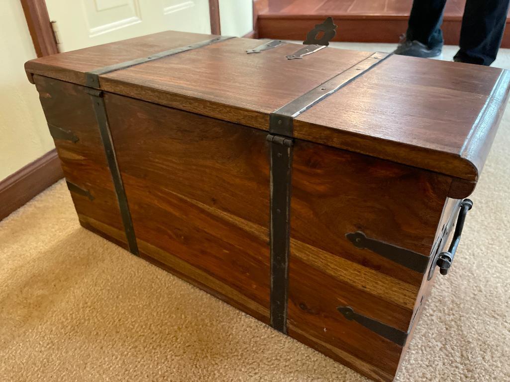 Very Nice Wood Trunk. This is 12" T x 23" W x 12" D