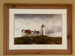 29" x 38" Framed Lighthouse Print
