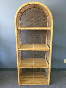 Wicker 4 Shelf Stand