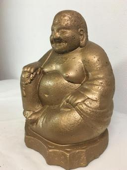 Concrete Gold Tone Buddha