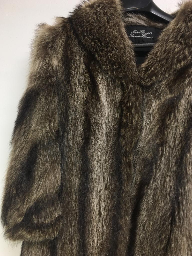 Ladies Raccoon Fur Coat