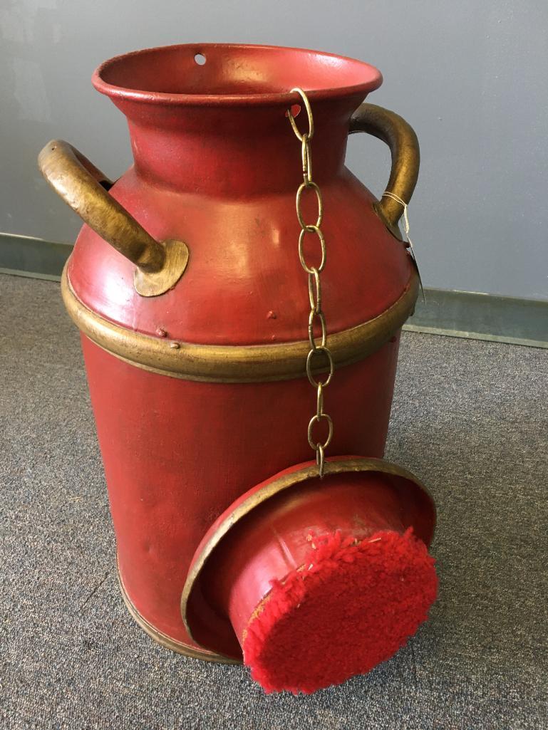 Antique Metal Milk Jug w/Eagle Emblem