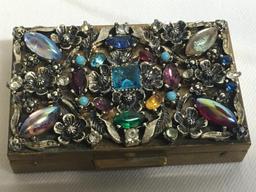 Vintage Estate Jeweled Compact