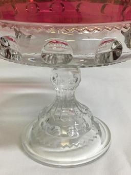 Raised Raspberry Glass Bowl