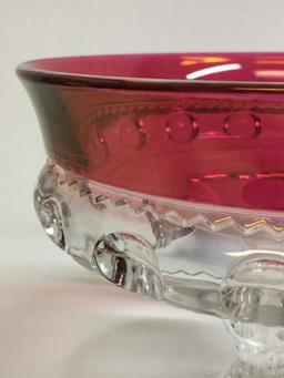 Raised Raspberry Glass Bowl