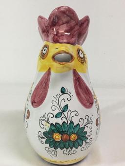 Ceramic Rooster Pitcher Made in Italy