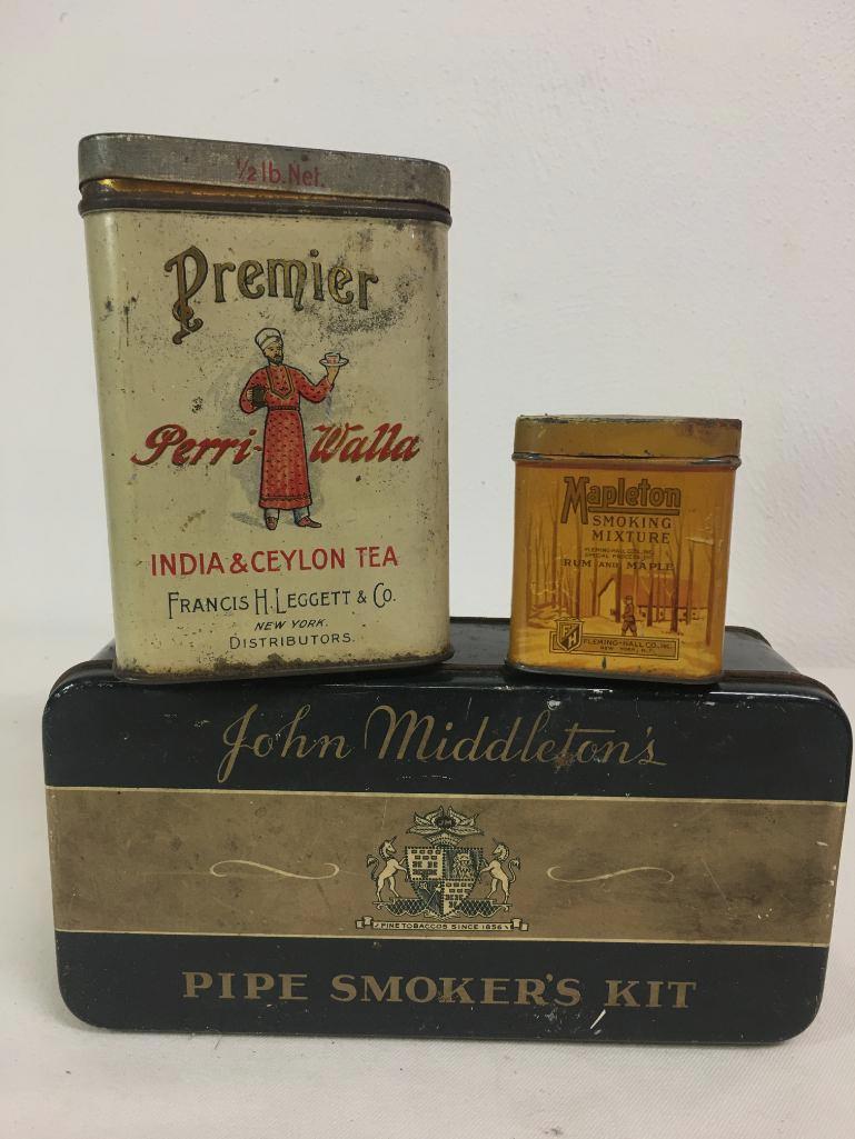 Group of 3 Vintage Tobacco Tins