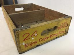 Vintage Coca-Cola King Size Wood Crate