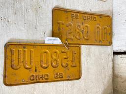 Pair of '69 Vintage Ohio Matching License Plates