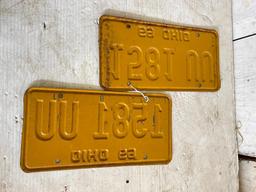 Pair of '69 Vintage Ohio Matching License Plates