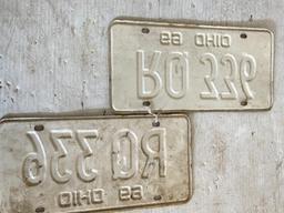 Pair of '69 Vintage Ohio Matching License Plates