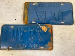 Pair of '67 Vintage Ohio Matching License Plates