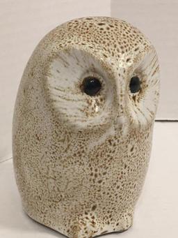 Pigeon Forge Pottery Owl, Signed D Ferguson