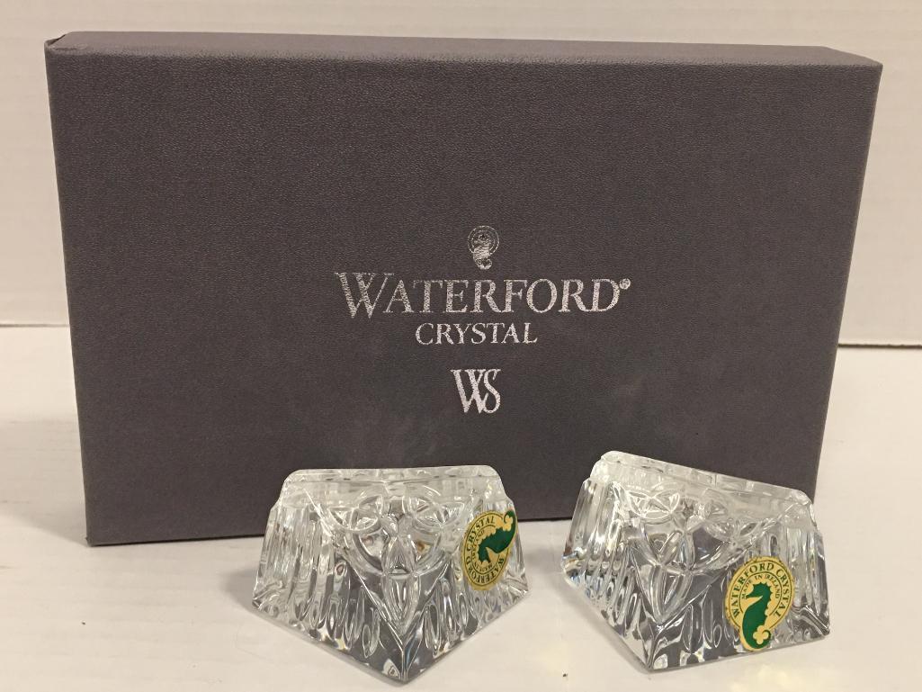 Pair of Waterford Crystal Fionn's Knot Place Card Holder