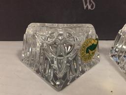 Pair of Waterford Crystal Fionn's Knot Place Card Holder