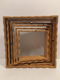 Vintage Wood Interlocking Shadow Boxes