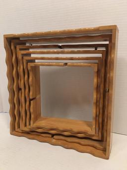 Vintage Wood Interlocking Shadow Boxes