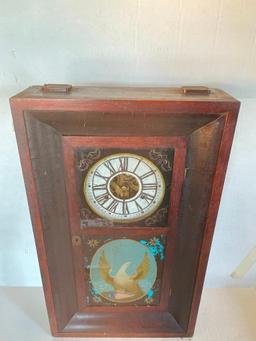 Antique Wall Clock w/Eagle Accent