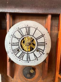 Antique Wall Clock w/Eagle Accent