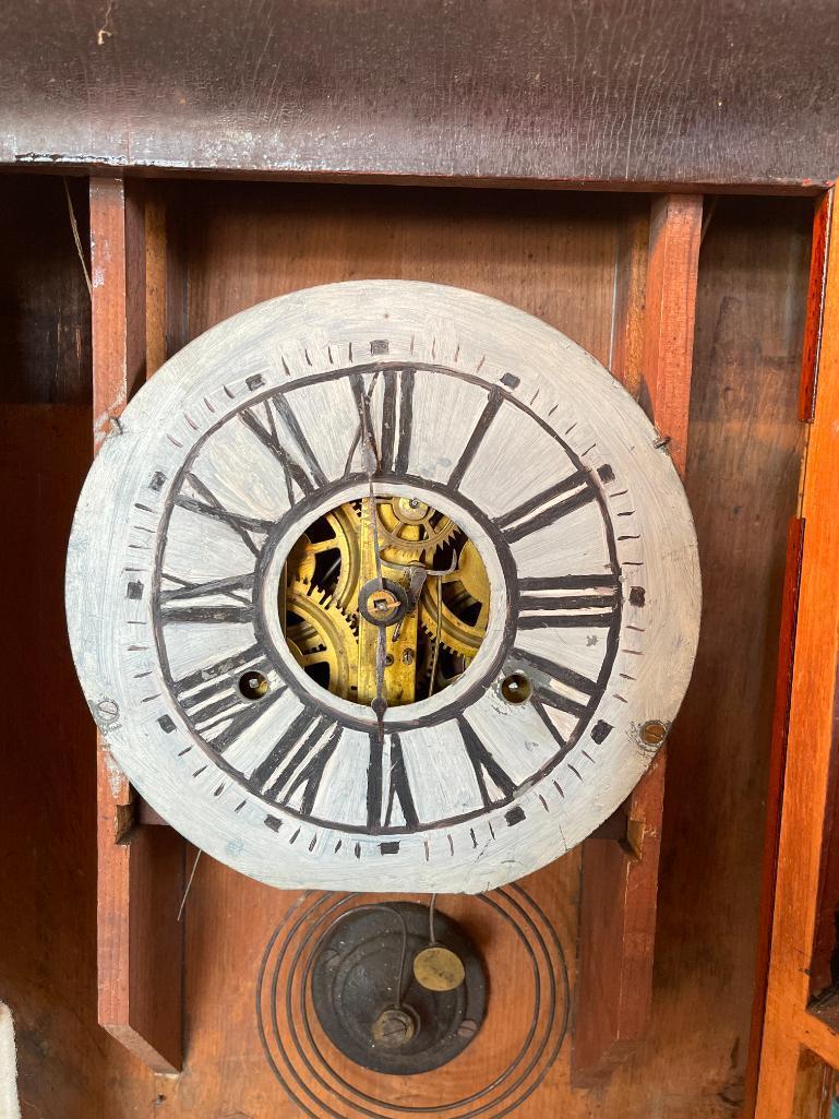 Antique Wall Clock w/Eagle Accent