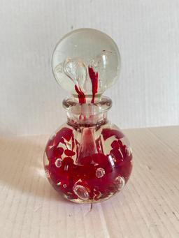 Paper Weight/Perfume Bottle w/Glass Stopper