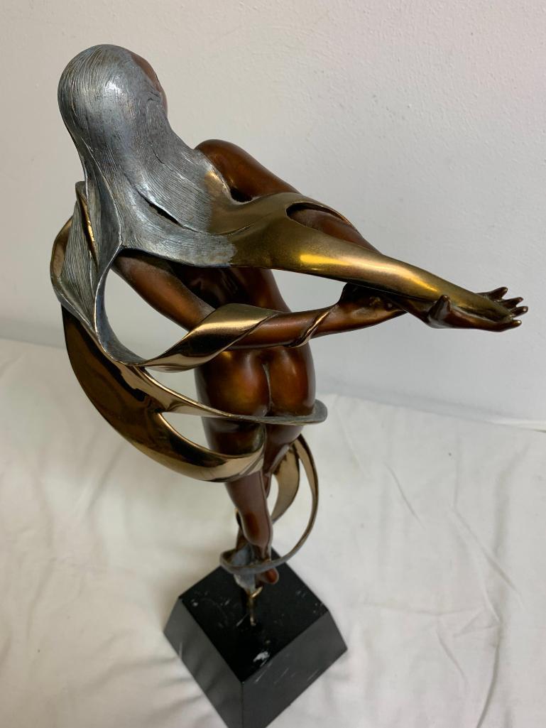Vintage Angelo Basso "Ombretta" Limited Edition Bronze Sculpture 98/175
