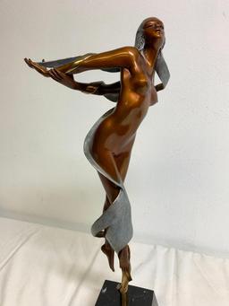 Vintage Angelo Basso "Ombretta" Limited Edition Bronze Sculpture 98/175