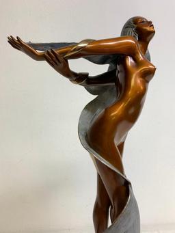 Vintage Angelo Basso "Ombretta" Limited Edition Bronze Sculpture 98/175