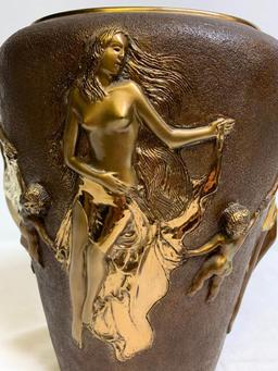 Vintage Angelo Basso Bronze "Seraphim Vase" Limited Edition 69/175