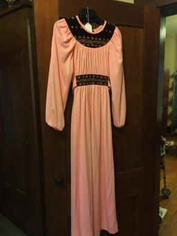 Vintage Floor Length Handmade Long Sleeve Dress