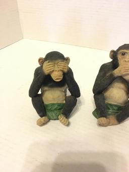 Resin Monkey See No Evil, Hear No Evil, Speak No Evil