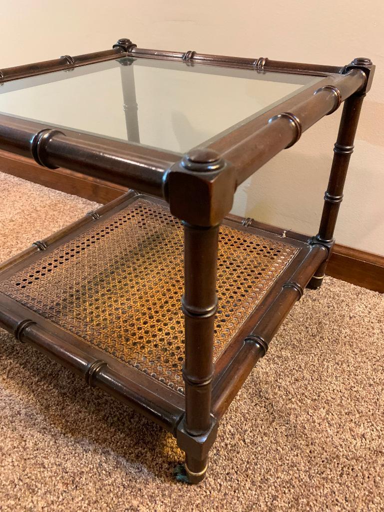 Wood and Glass Table